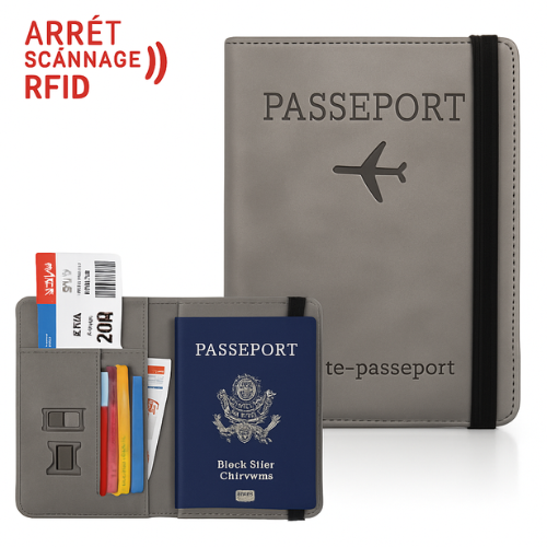 Ton Indispensable Porte-Passeport Anti-RFID Elegant